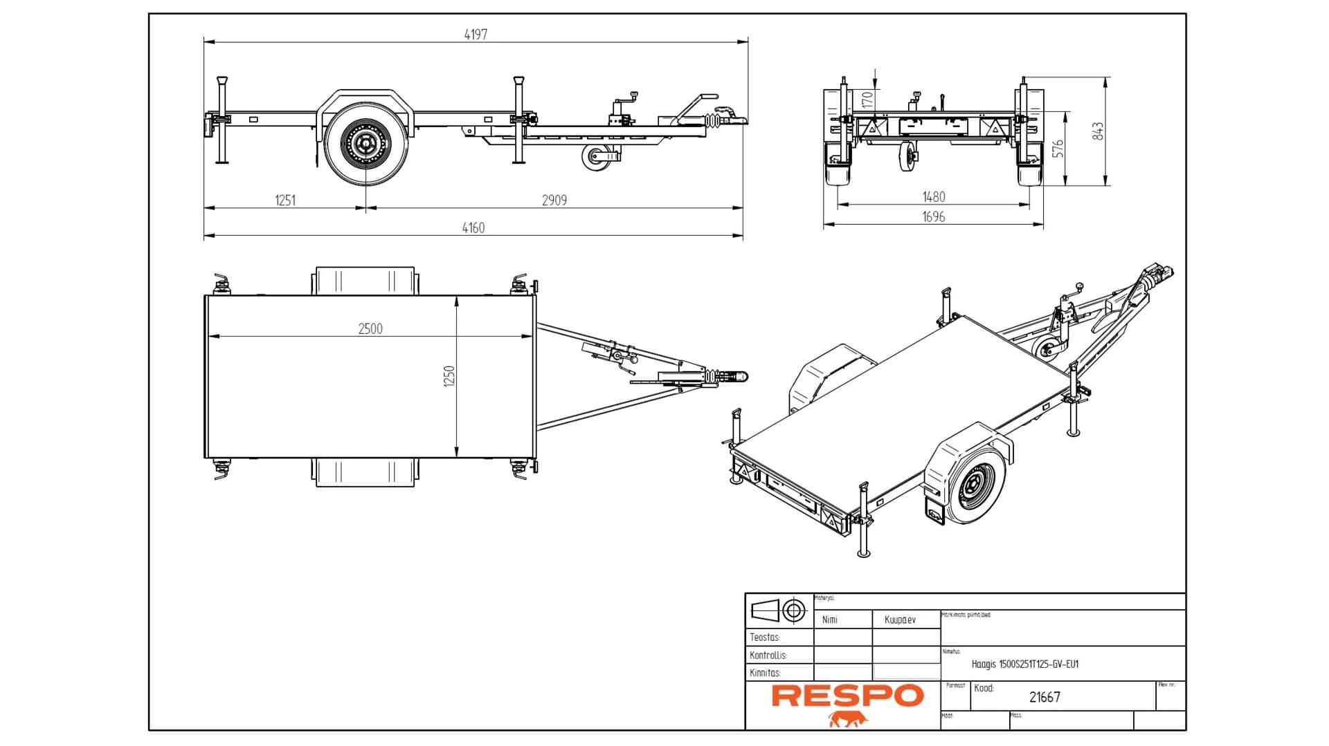 1500S251T125 Generator trailer